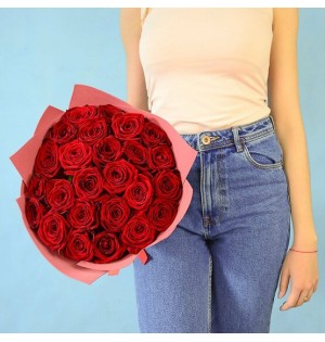 Buket Vip 25 Kırmızı Gül